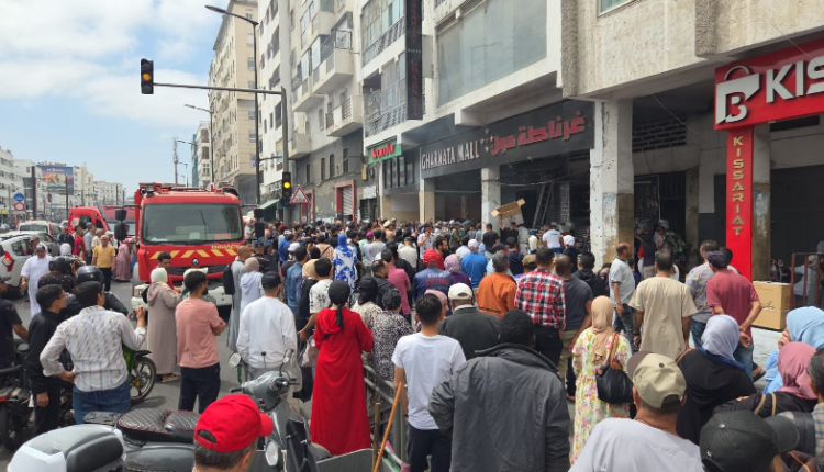 حريق مهول بقيسارية غرناطة في درب السلطان بالدار البيضاء